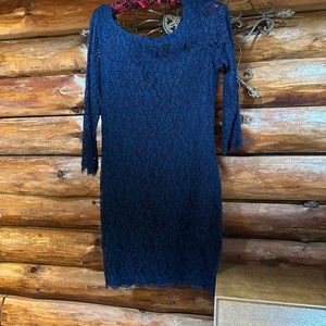 Diane Von Furstenberg Navy Lace Dress